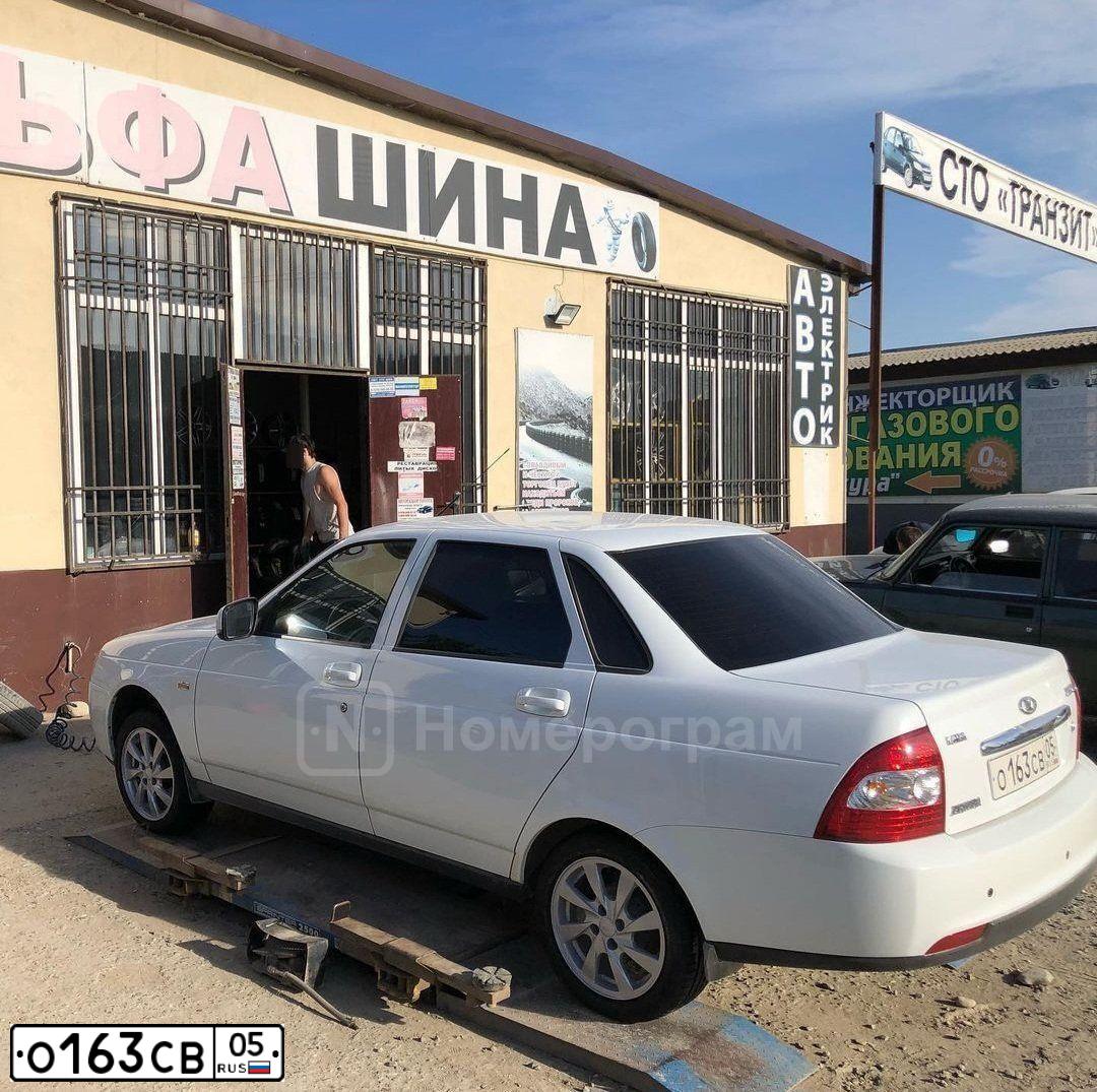 Фото автомобиля LADA 2170 PRIORA, 2015 — госномер О163СВ05. Цвет: Белый