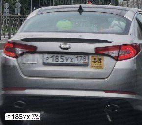 Фото автомобиля KIA MAGENTIS / OPTIMA, 2013 — госномер Р185УХ178. Цвет: СЕРЫЙ