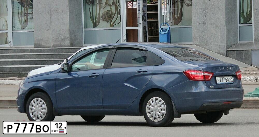 Фото автомобиля LADA VESTA, 2016 — госномер А701ТВ43. Цвет: Темно-синий