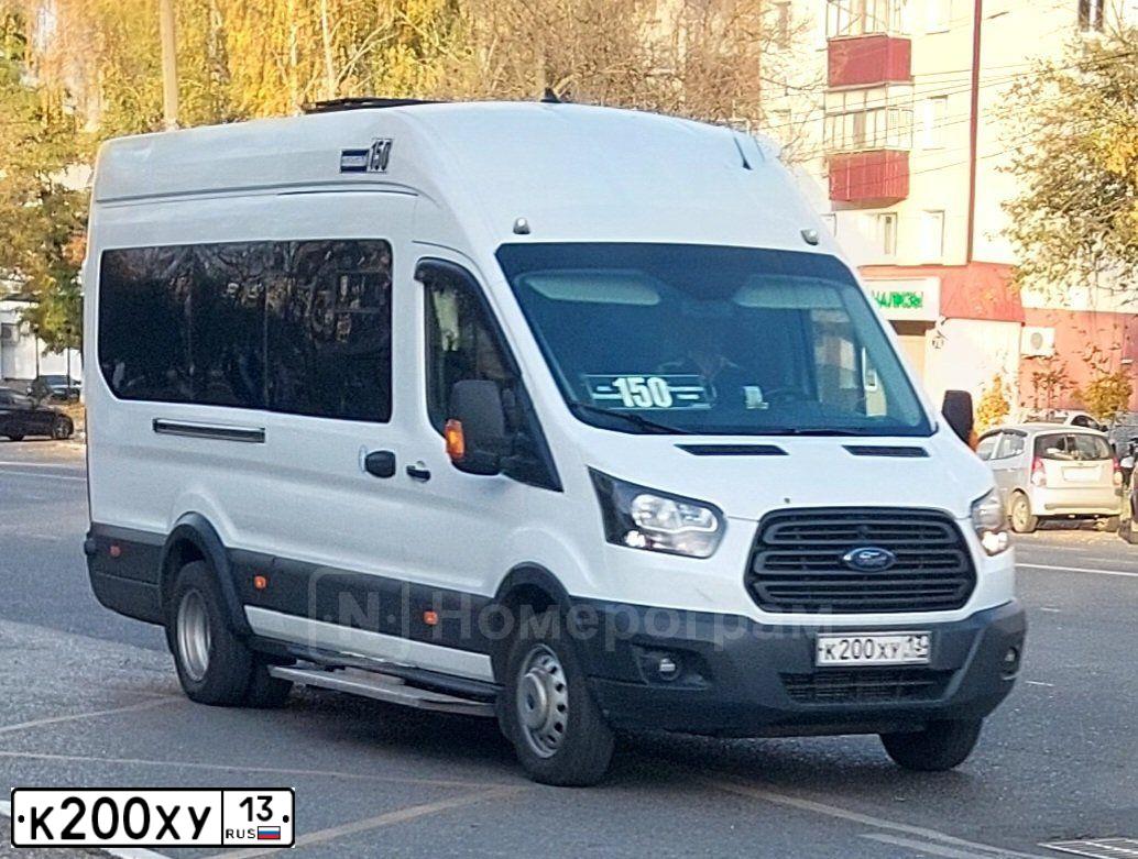 Фото автомобиля FORD TRANSIT, 2016 — госномер К200ХУ13. Цвет: Белый