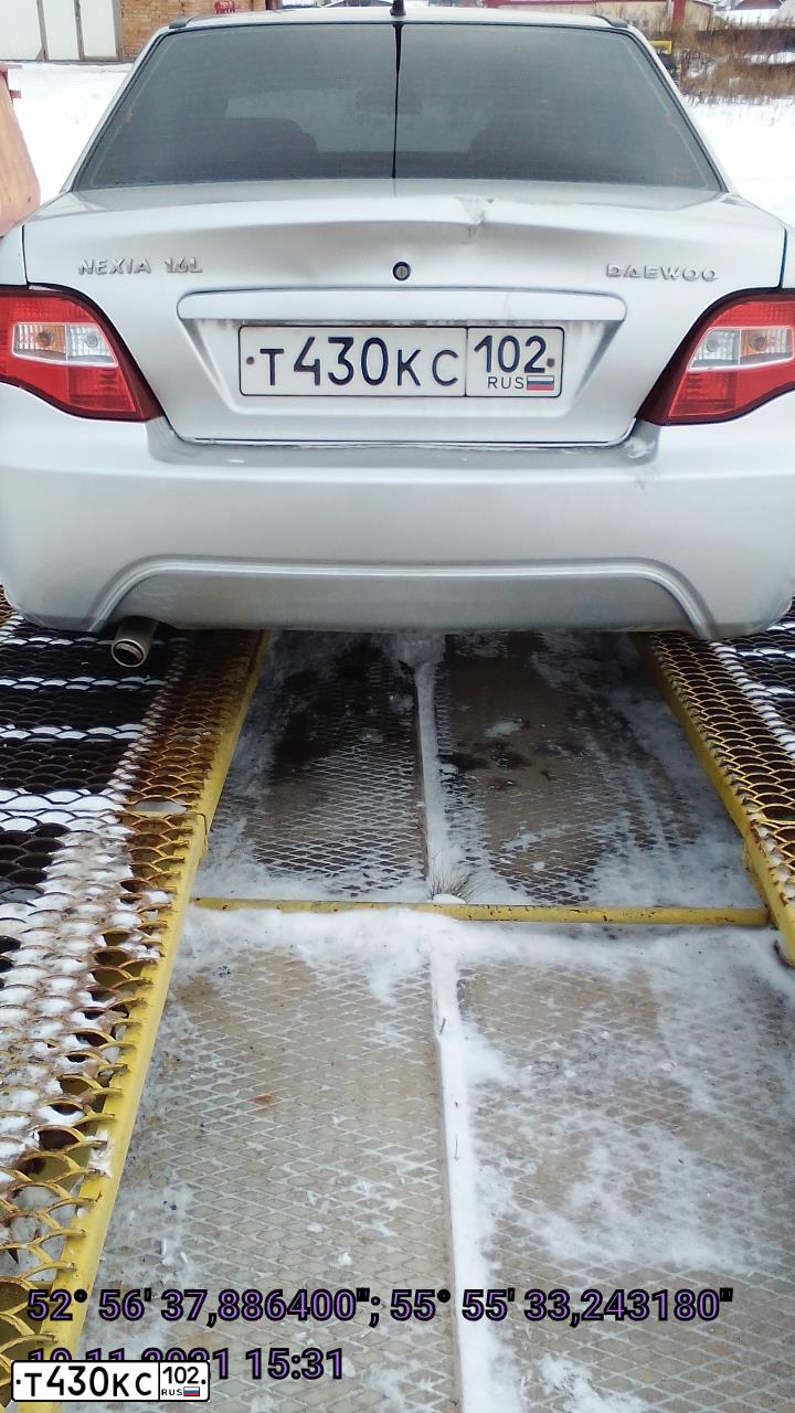Фото автомобиля DAEWOO NEXIA, 2011 — госномер Т430КС102. Цвет: СЕРЕБРИСТЫЙ