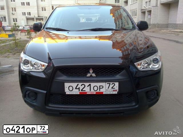 Фото автомобиля MITSUBISHI ASX, 2012 — госномер О421ОР72. Цвет: ЧЕРНЫЙ