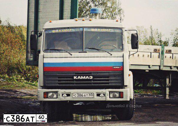 Фото автомобиля KAMAZ 5410 /6X4/, 1991 — госномер С386АТ60. Цвет: Белый