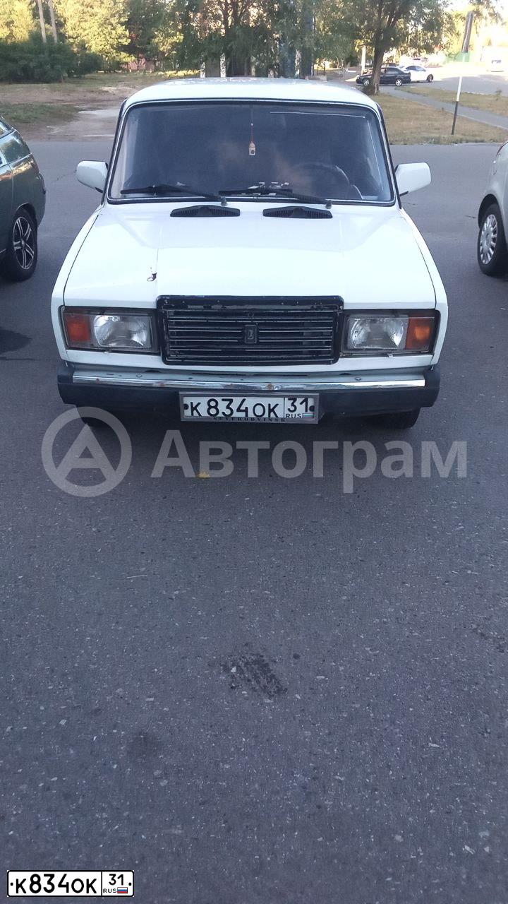 Фото автомобиля VAZ 2107 LADA, 2002 — госномер Х558ЕМ31. Цвет: ЯРКО-БЕЛЫЙ