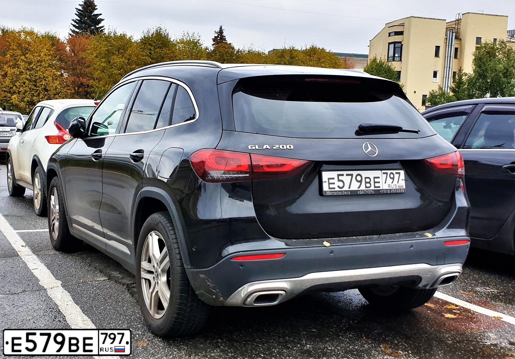 Фото автомобиля MERCEDES-BENZ GLA200, 2020 — госномер С979РС797. Цвет: ЧЕРНЫЙ