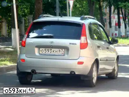 Фото автомобиля LADA 1119 KALINA, 2008 — госномер С973УС33. Цвет: Серебристый