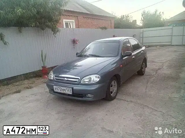 Фото автомобиля ZAZ LANOS, 2008 — госномер А472НМ123. Цвет: Серый