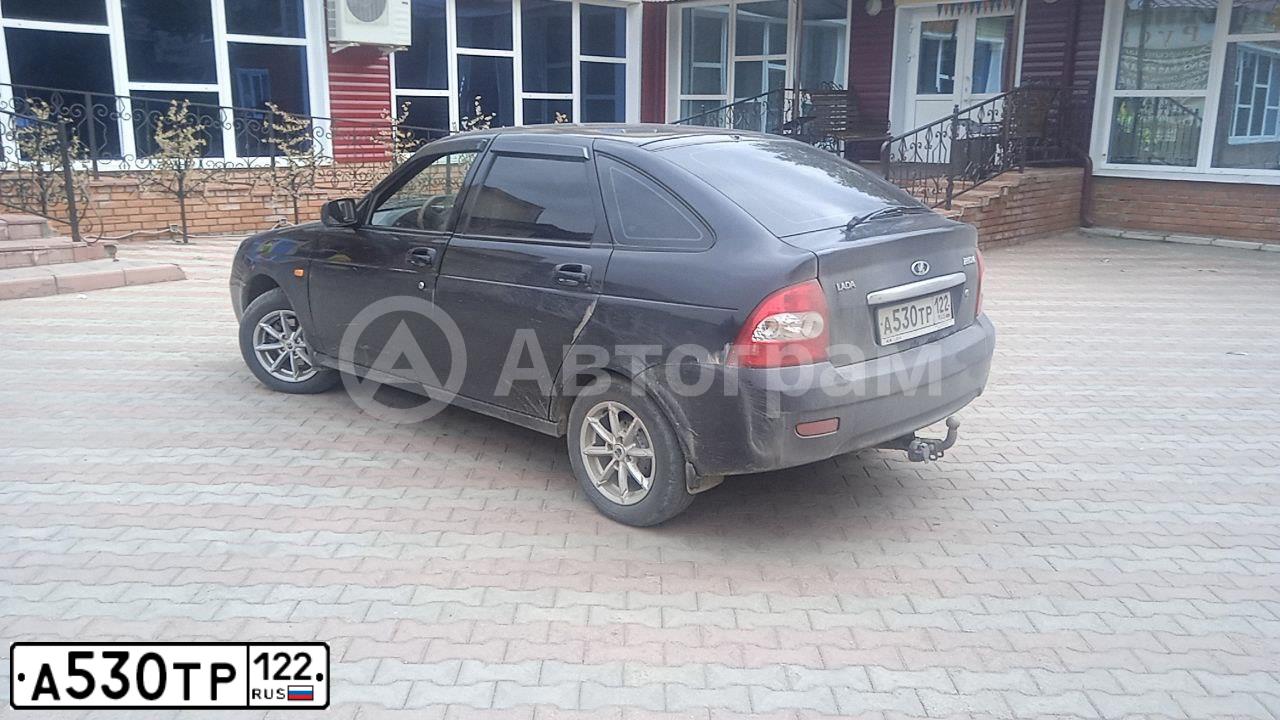 Фото автомобиля LADA 2172 PRIORA, 2008 — госномер А530ТР122. Цвет: ЧЕРНО-СИНИЙ