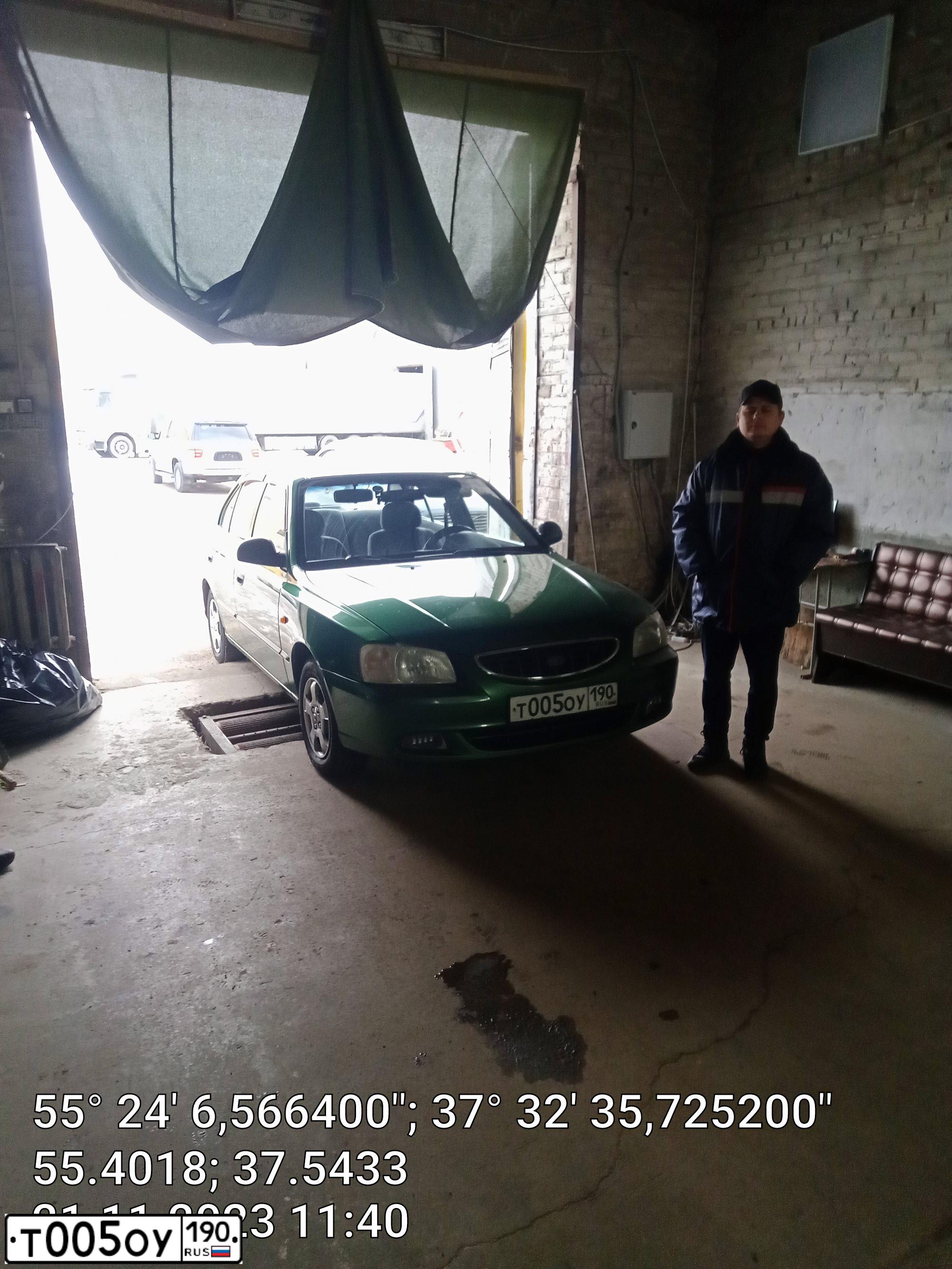 Фото автомобиля TAGAZ ACCENT, 2007 — госномер Т005ОУ190. Цвет: ЗЕЛЕНЫЙ
