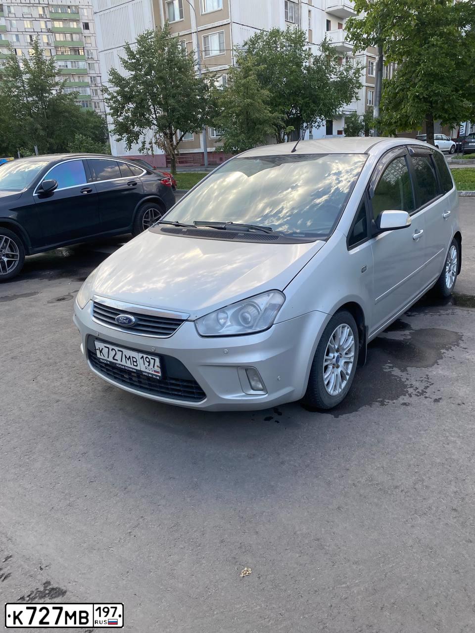 Фото автомобиля FORD FOCUS C-MAX, 2007 — госномер К727МВ197. Цвет: СЕРЫЙ СВЕТЛЫЙ