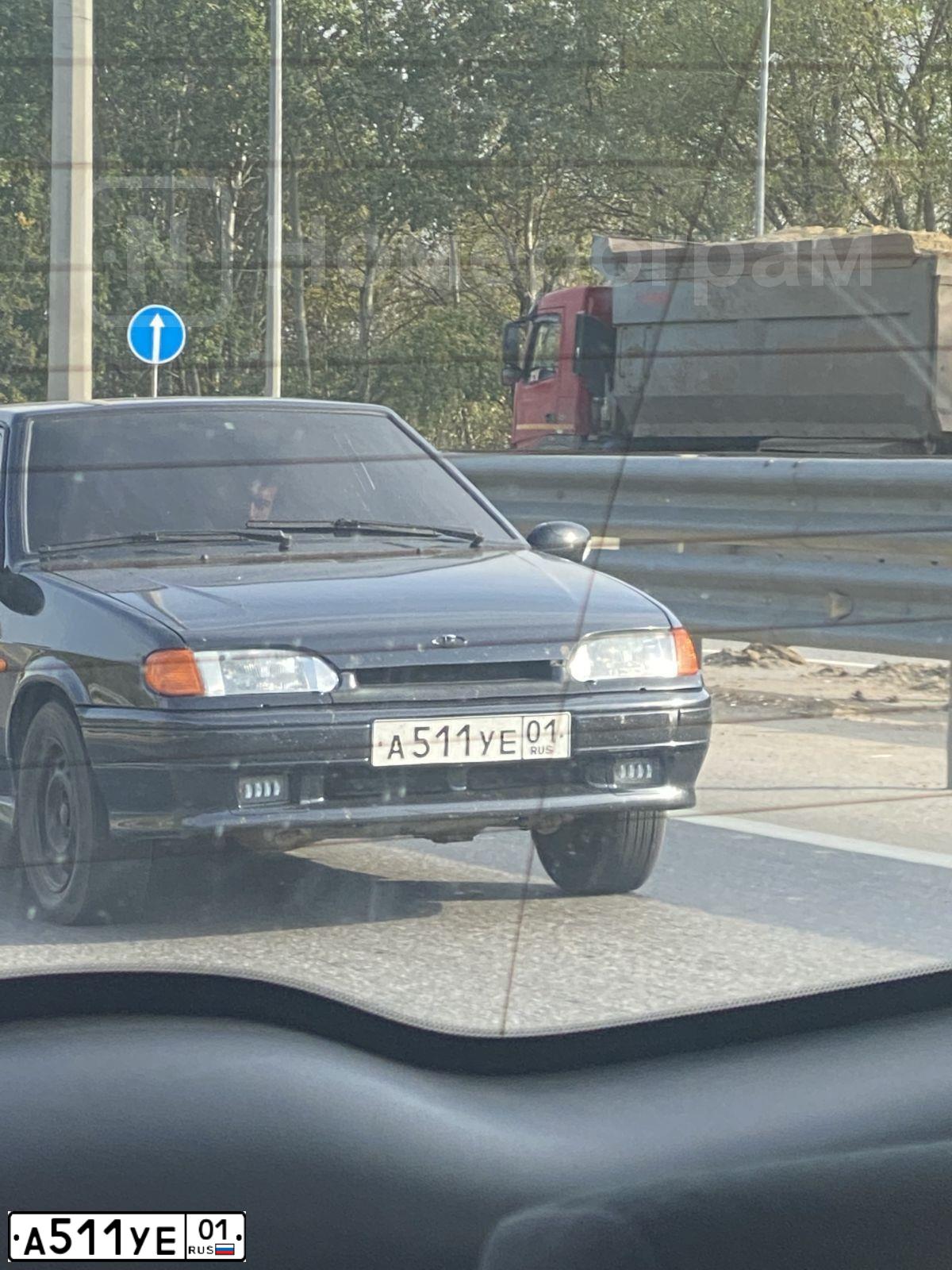 Фото автомобиля LADA 2114 SAMARA, 2009 — госномер А511УЕ01. Цвет: ГРАФИТОВЫЙ МЕТАЛЛИК