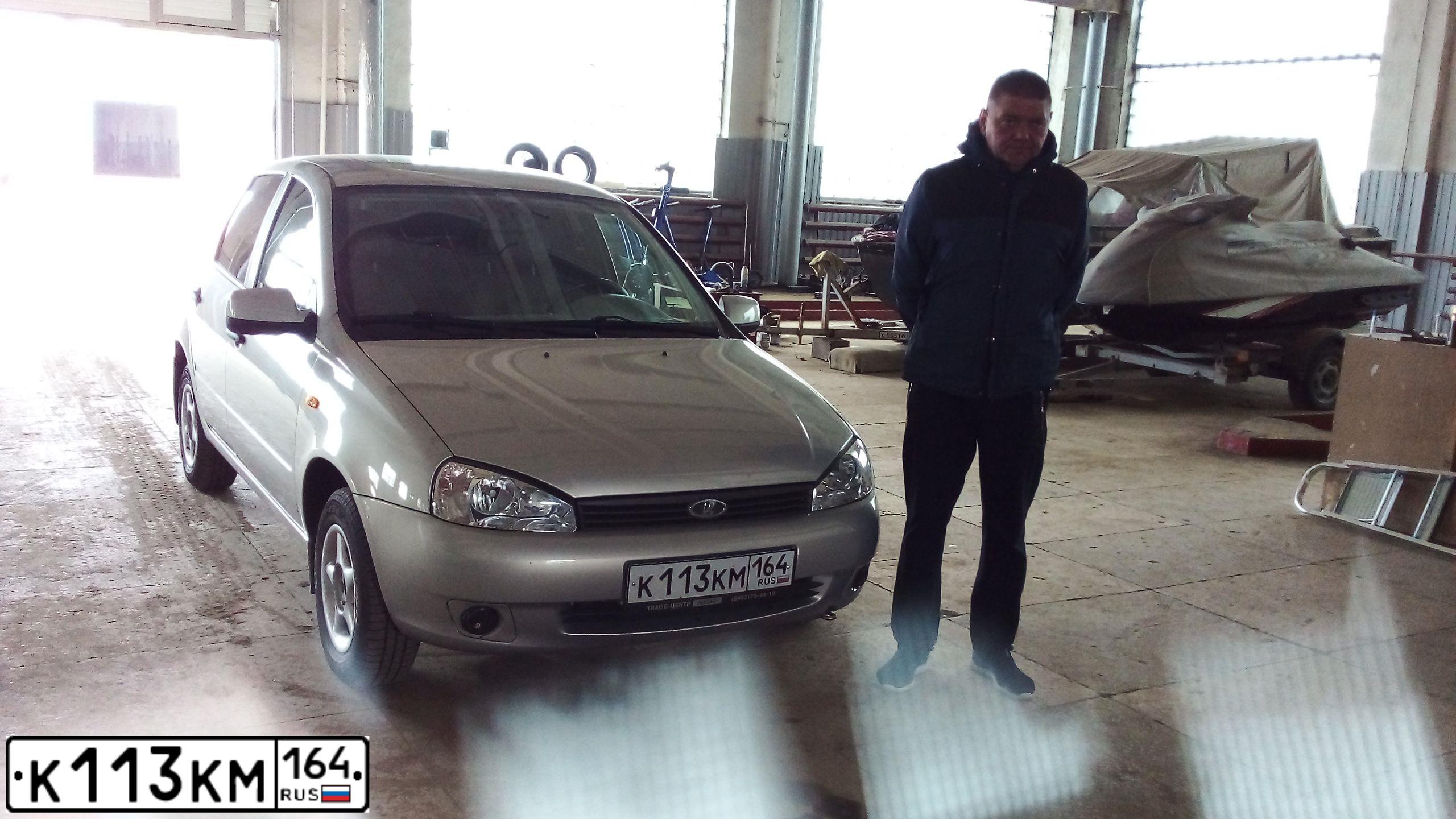 Фото автомобиля LADA 1118 KALINA, 2010 — госномер К113КМ164. Цвет: Серебристый