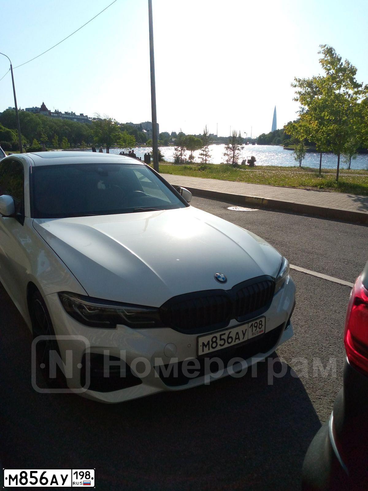 Фото автомобиля BMW 320D XDRIVE, 2021 — госномер М856АУ198. Цвет: Белый