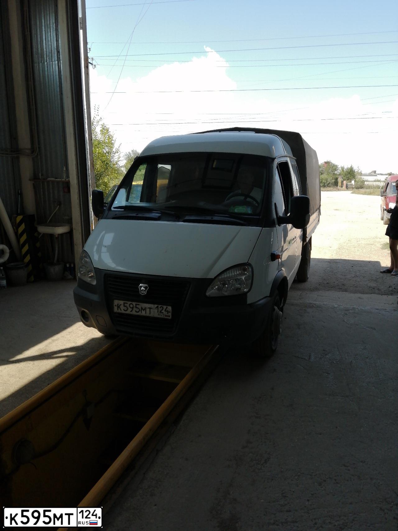 Фото автомобиля GAZ 3302 EL, 2014 — госномер К595МТ124. Цвет: БЕЛЫЙ