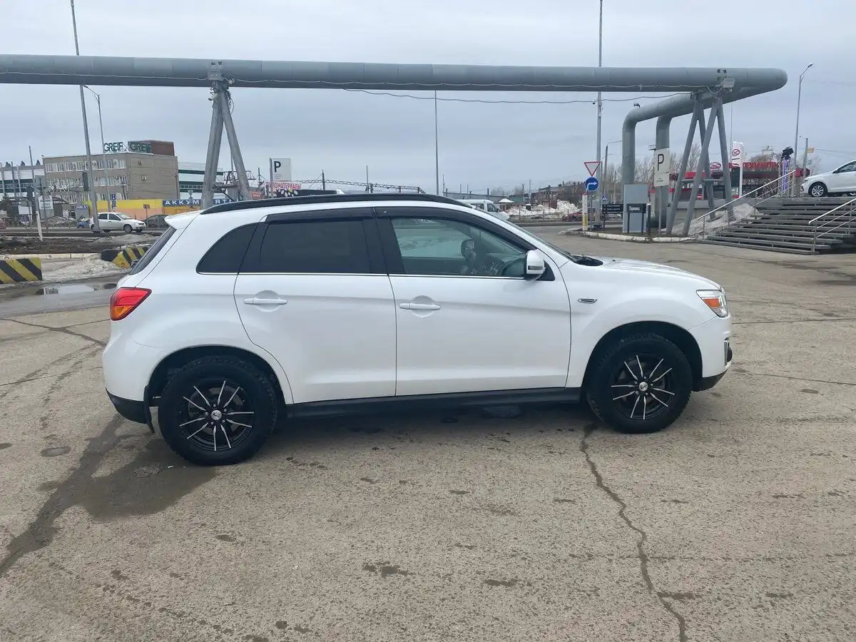 Фото автомобиля MITSUBISHI ASX, 2014 — госномер О745СС159. Цвет: Белый