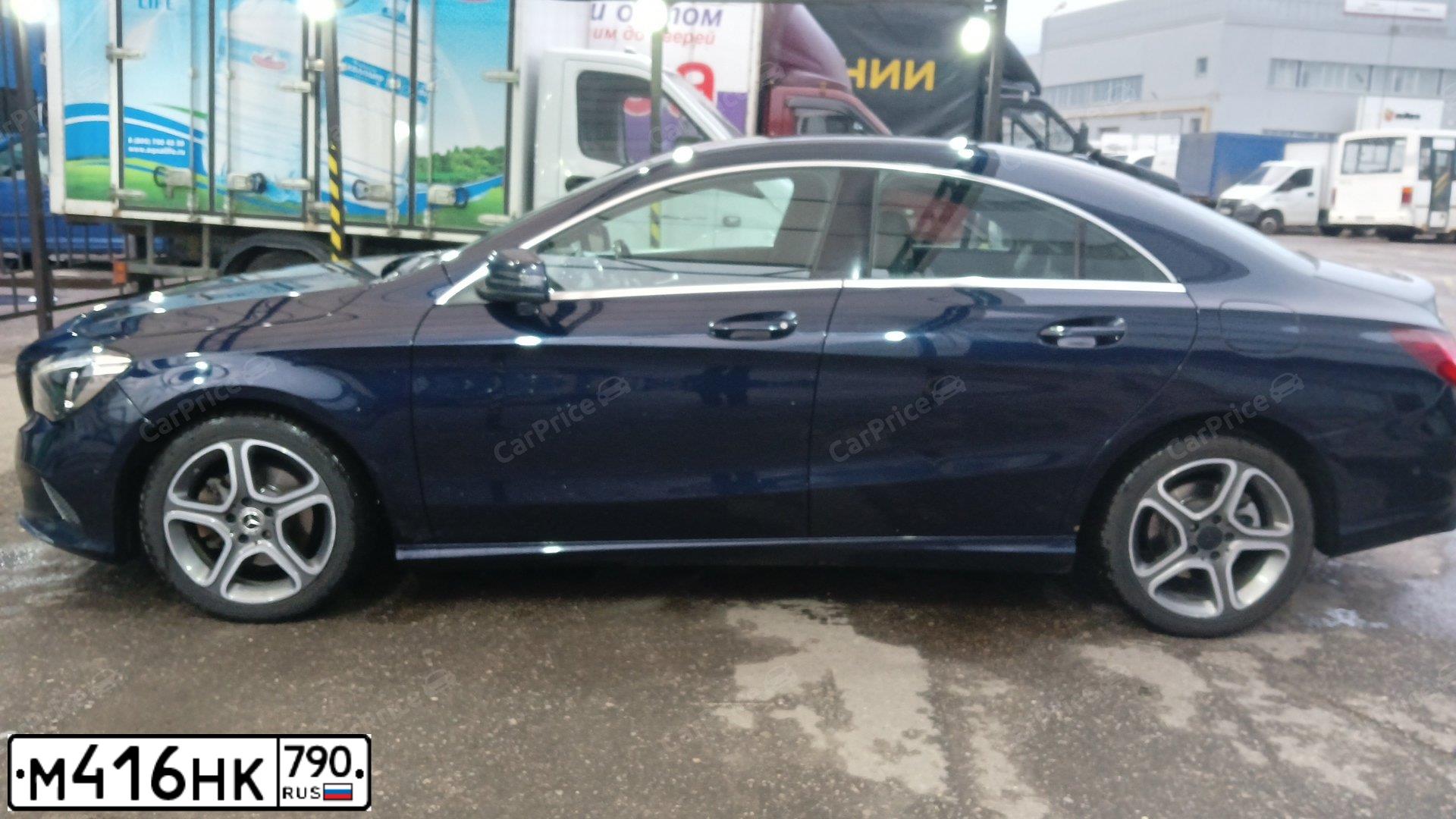 Фото автомобиля MERCEDES-BENZ CLA200, 2017 — госномер М571АУ164. Цвет: синий