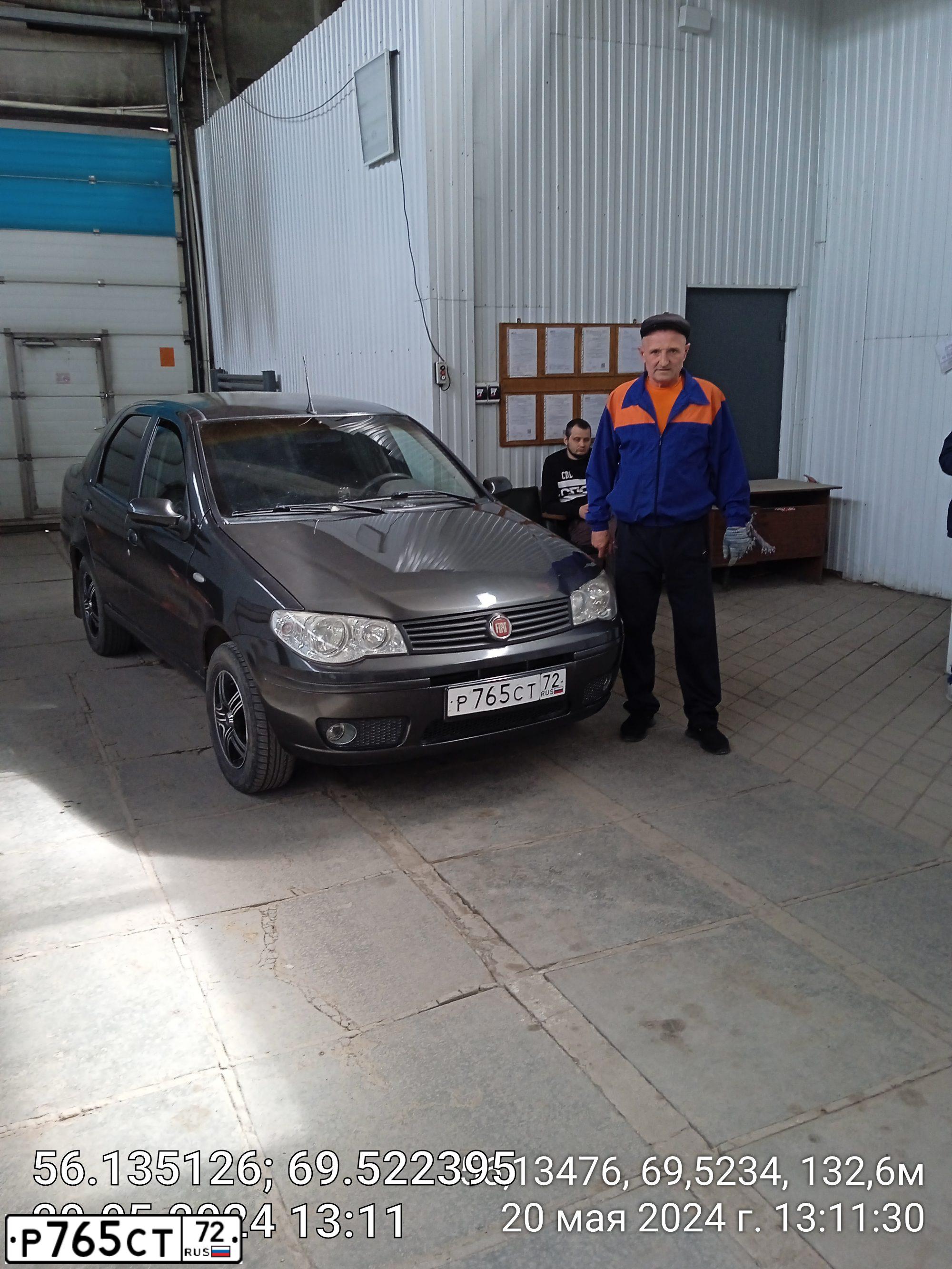 Фото автомобиля FIAT ALBEA, 2008 — госномер Р765СТ72. Цвет: СЕРЫЙ АНДЕРГРАУНД