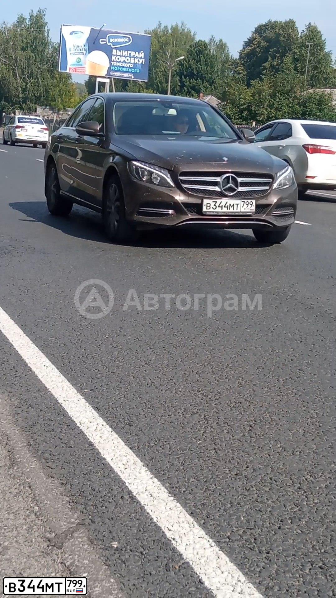 Фото автомобиля MERCEDES C-KLASSE, 2014 — госномер К333ЕК70. Цвет: Коричневый