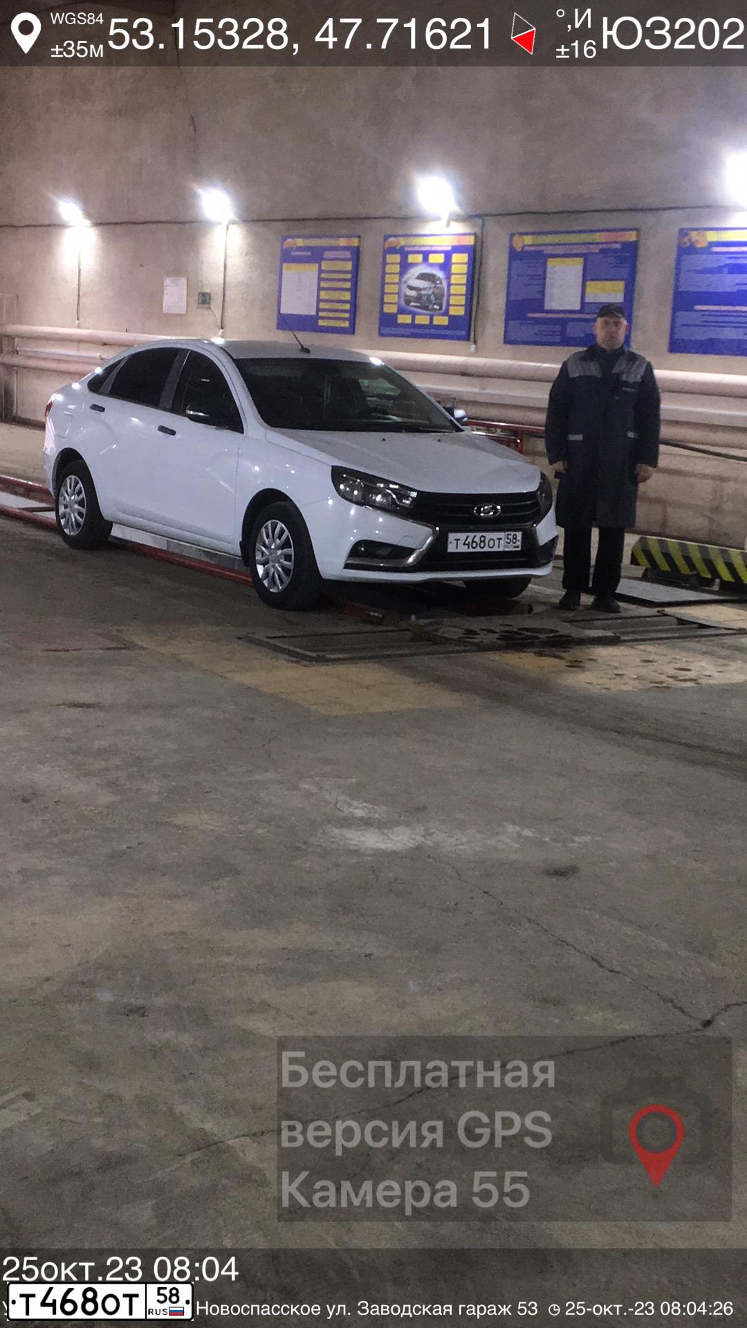 Фото автомобиля LADA GFL110 LADA VESTA, 2019 — госномер Р695КО73. Цвет: Белый
