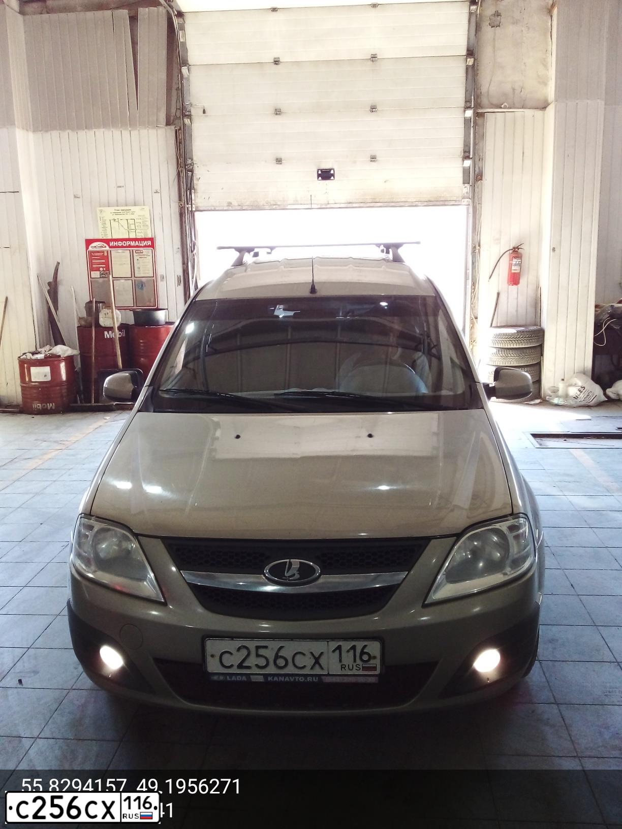Фото автомобиля LADA LARGUS, 2013 — госномер С256СХ116. Цвет: СЕРО-БЕЖЕВЫЙ