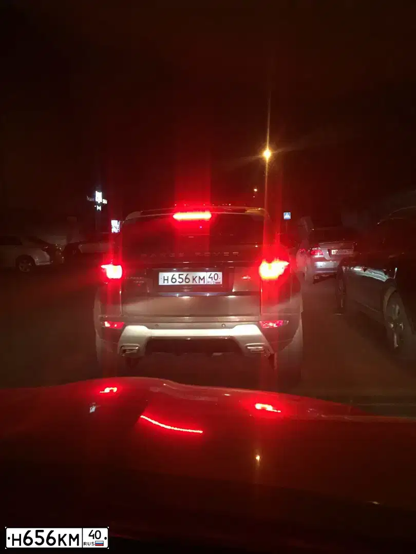 Фото автомобиля ЛЕНД РОВЕР РЕНДЖ РОВЕР ЭВОК, 2012 — госномер В575ВО550. Цвет: Коричневый