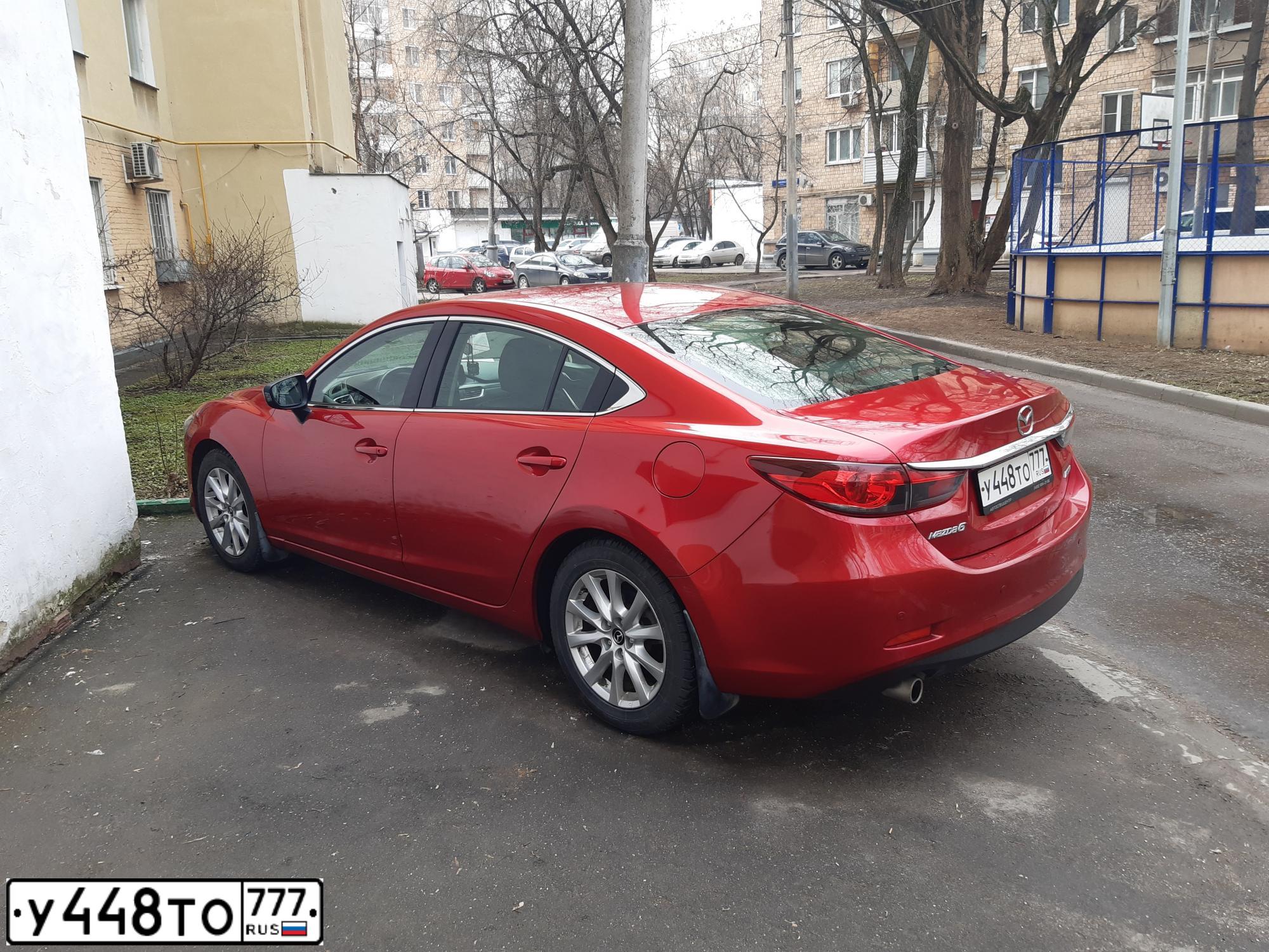 Фото автомобиля MAZDA 6, 2016 — госномер Е248КМ136. Цвет: КРАСНЫЙ