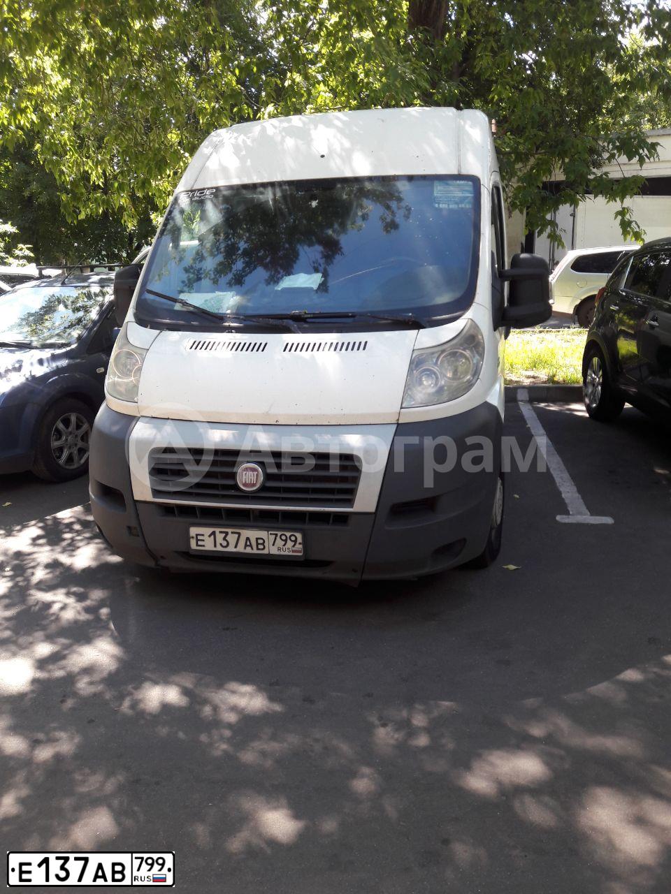 Фото автомобиля FIAT DUCATO, 2012 — госномер Е137АВ799. Цвет: Белый