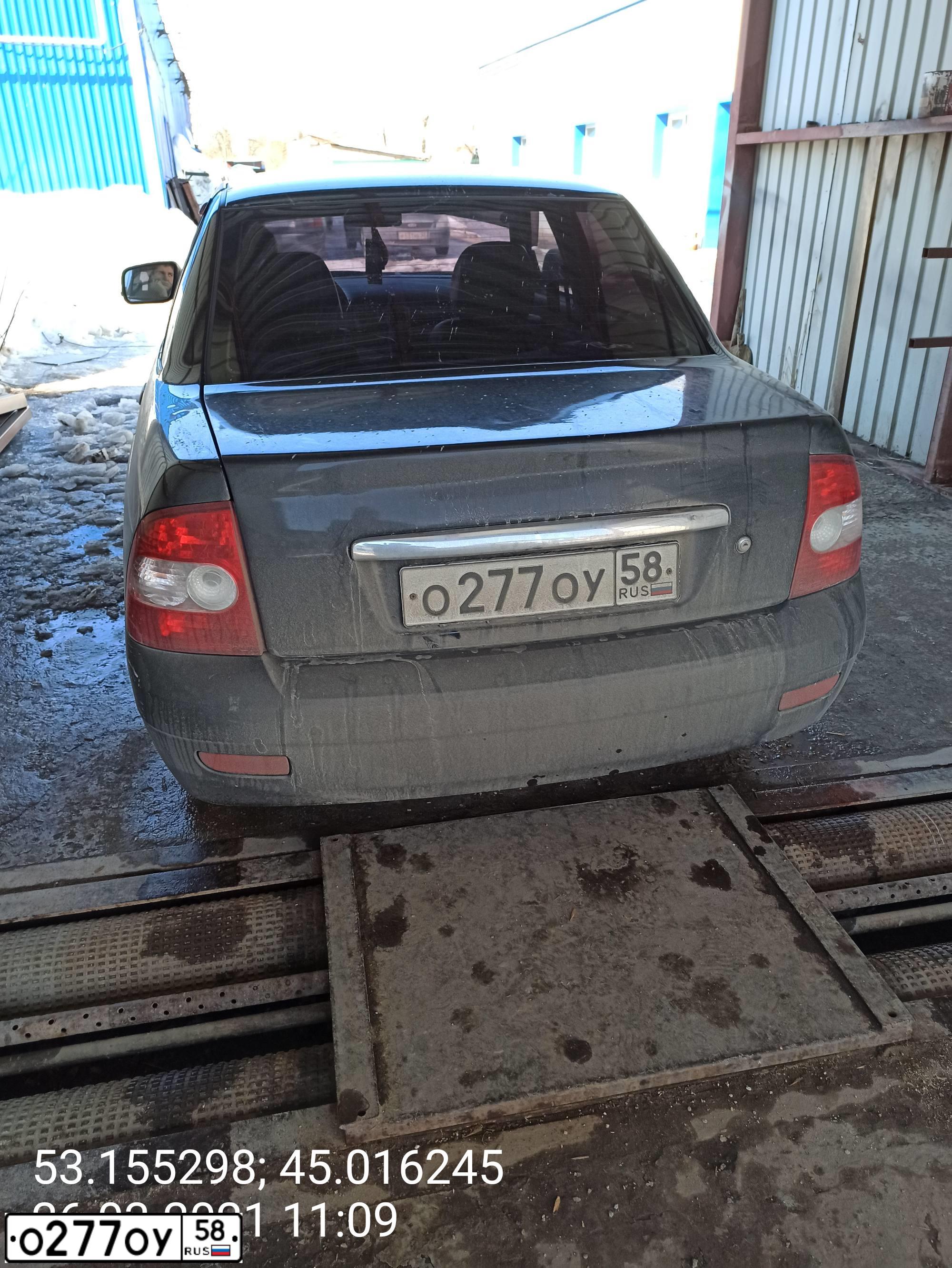 Фото автомобиля LADA 2170 PRIORA, 2007 — госномер О277ОУ58. Цвет: СИНЕ-ЧЕРНЫЙ