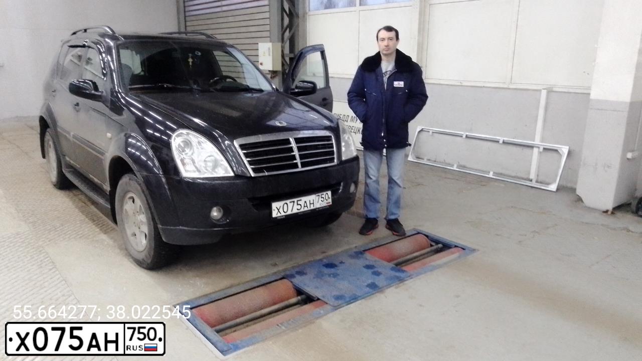 Фото автомобиля SSANG YONG REXTON RJ4, 2009 — госномер У286ОС797. Цвет: ЧЕРНЫЙ