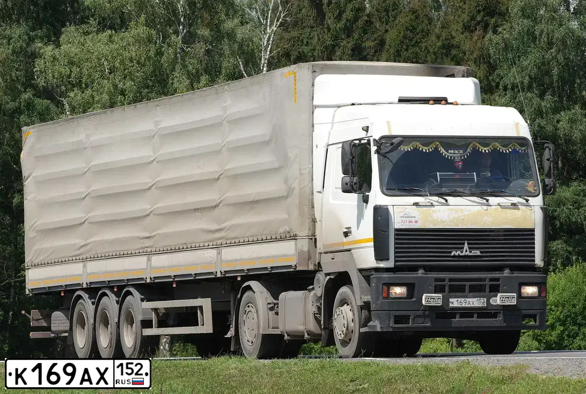 Фото автомобиля MAZ 5440 /4X2/, 2012 — госномер М766СО73. Цвет: Белый