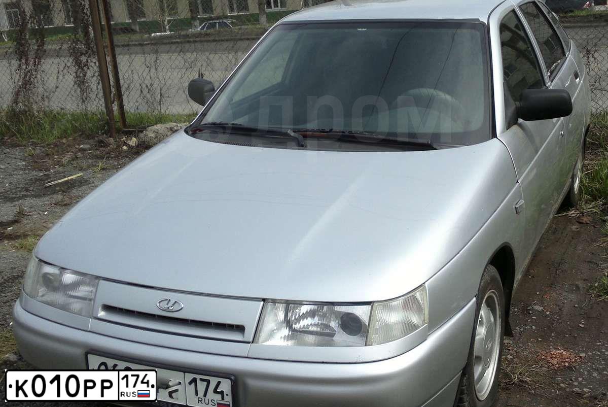 Фото автомобиля LADA 2190 GRANTA, 2013 — госномер К010РР174. Цвет: ЧЕРНЫЙ