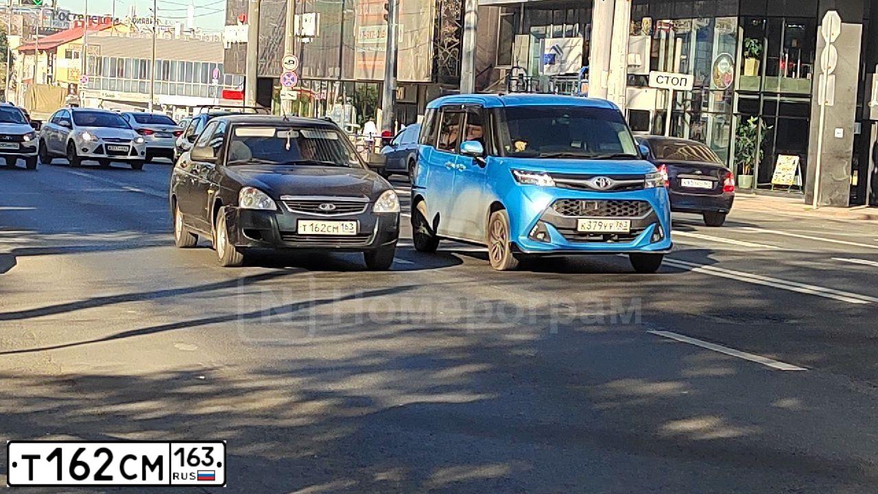 Фото автомобиля LADA 2170 PRIORA, 2013 — госномер Т162СМ163. Цвет: СИНЕ-ЗЕЛЕНЫЙ