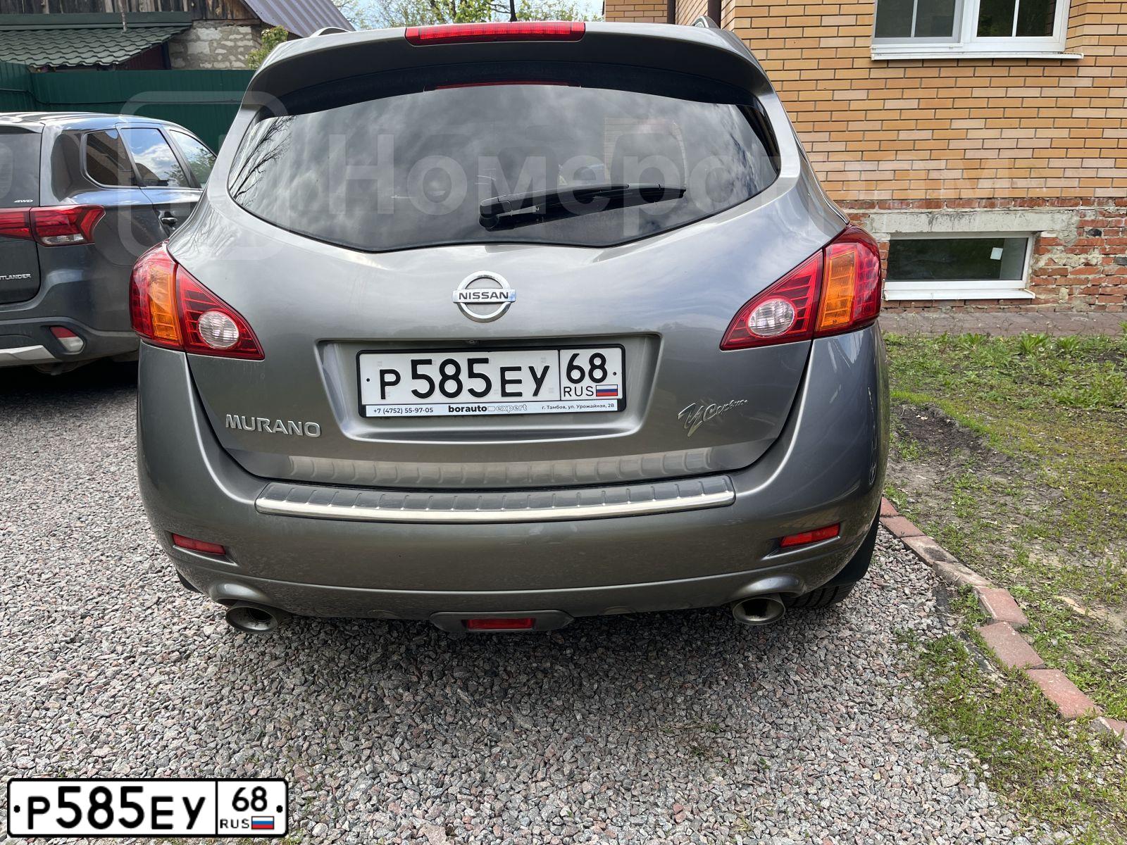 Фото автомобиля NISSAN MURANO, 2008 — госномер Р585ЕУ68. Цвет: СЕРЫЙ