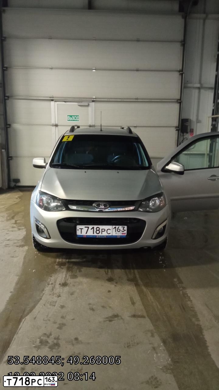 Фото автомобиля LADA 2194 KALINA, 2014 — госномер Е455СО763. Цвет: Серебристый
