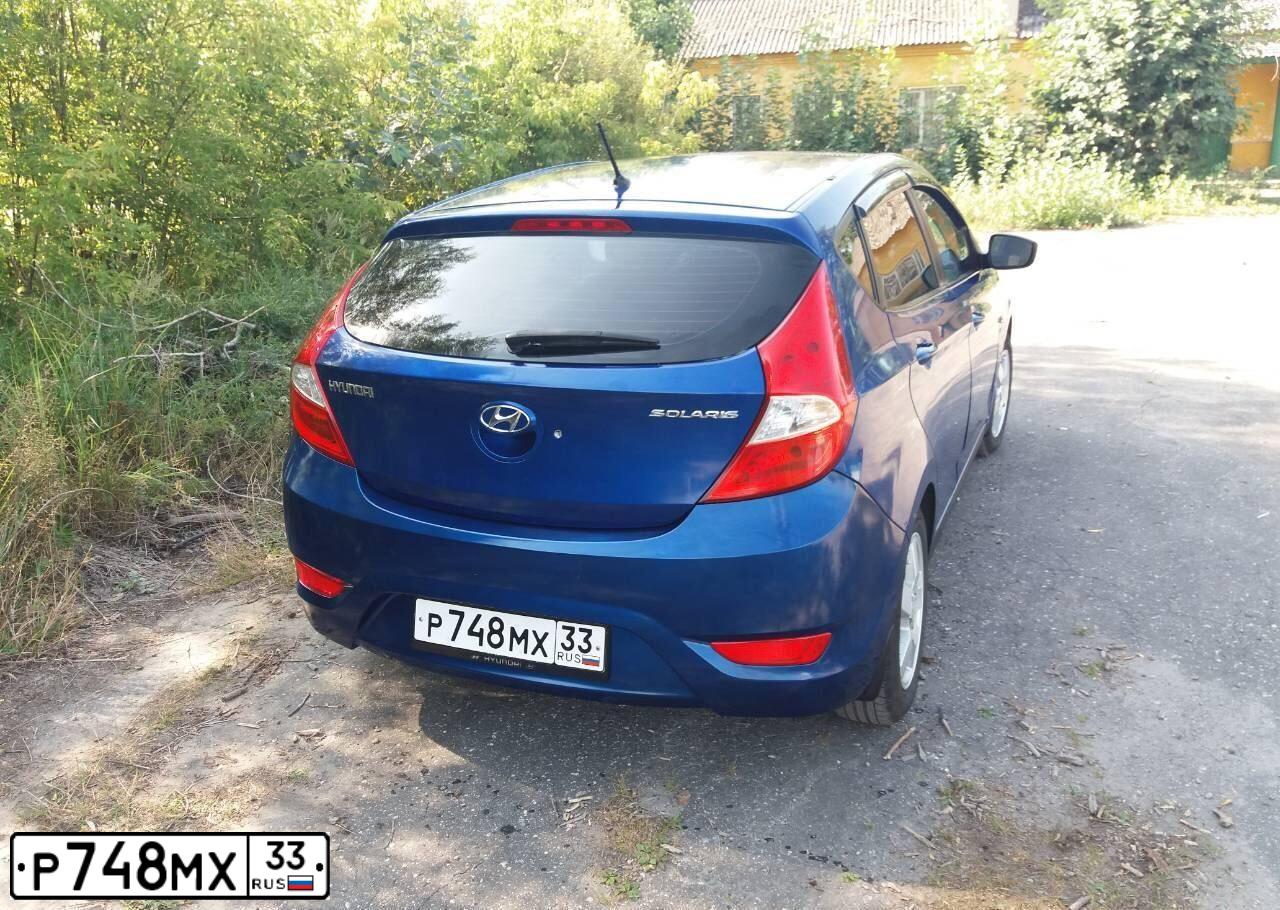 Фото автомобиля HYUNDAI SOLARIS, 2011 — госномер С878УС152. Цвет: Темно-синий