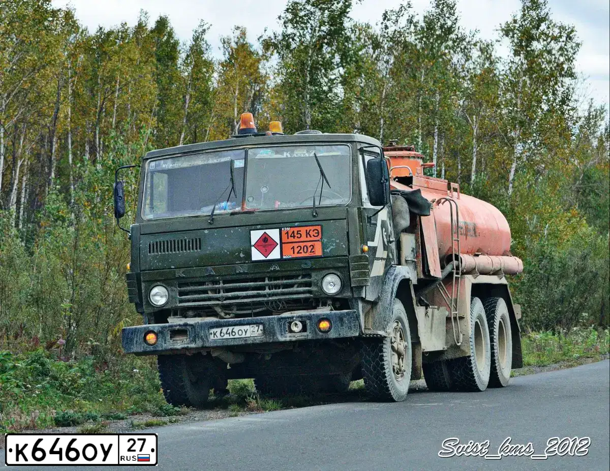 Фото автомобиля КАМАЗ 5320, 1991 — госномер К646ОУ27. Цвет: ЗЕЛЕНЫЙ