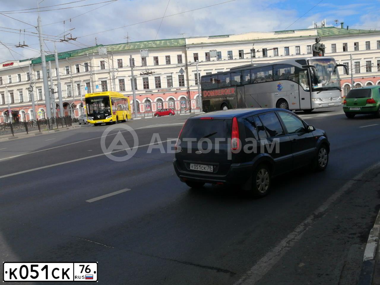 Фото автомобиля FORD FUSION, 2008 — госномер К051СК76. Цвет: ТЕМНО-СЕРЫЙ