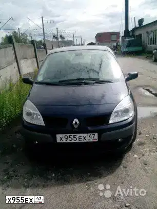 Фото автомобиля RENAULT MEGANE /GRAND/ SCENIC, 2007 — госномер М488ОХ198. Цвет: Темно-синий