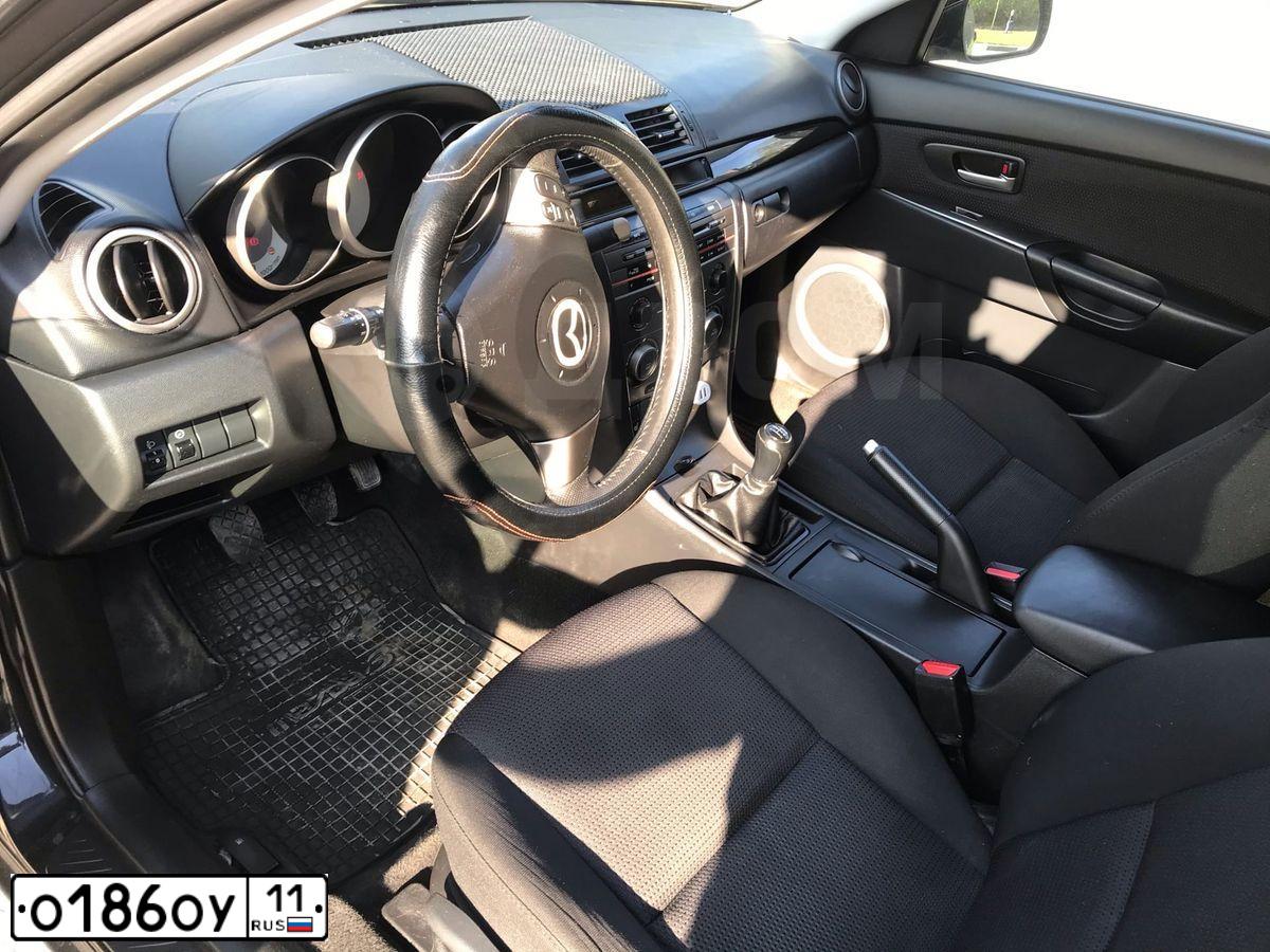 Фото автомобиля MAZDA 3, 2007 — госномер Х036МХ55. Цвет: ЧЕРНЫЙ