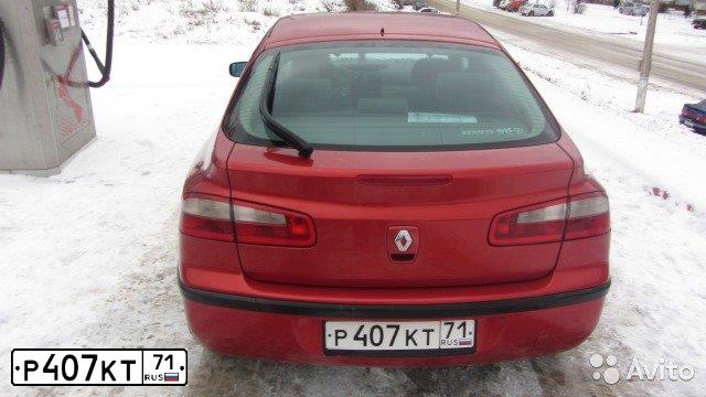 Фото автомобиля RENAULT LAGUNA, 2002 — госномер Н196ВТ57. Цвет: Красный