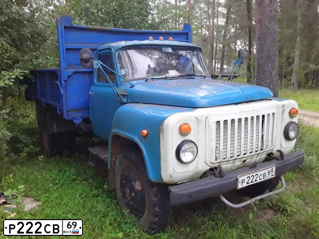 Фото автомобиля GAZ 53, 1989 — госномер Р222СВ69. Цвет: ГОЛУБОЙ