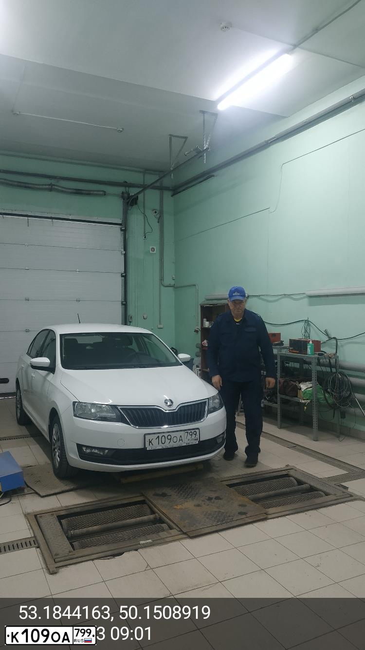 Фото автомобиля SKODA RAPID, 2019 — госномер К109ОА799. Цвет: БЕЛЫЙ
