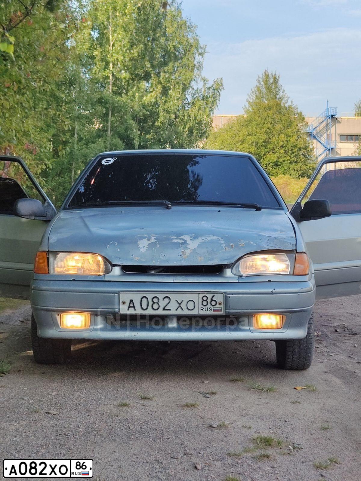Фото автомобиля LADA 2115 SAMARA, 2007 — госномер А082ХО86. Цвет: СЕРЕБРИСТО-ГОЛУБОЙ