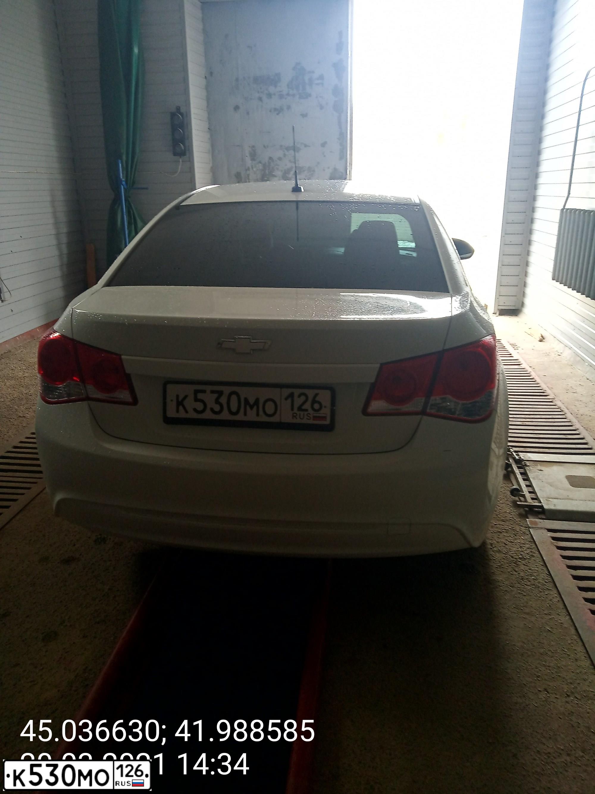 Фото автомобиля CHEVROLET CRUZE, 2013 — госномер В478СО73. Цвет: Белый