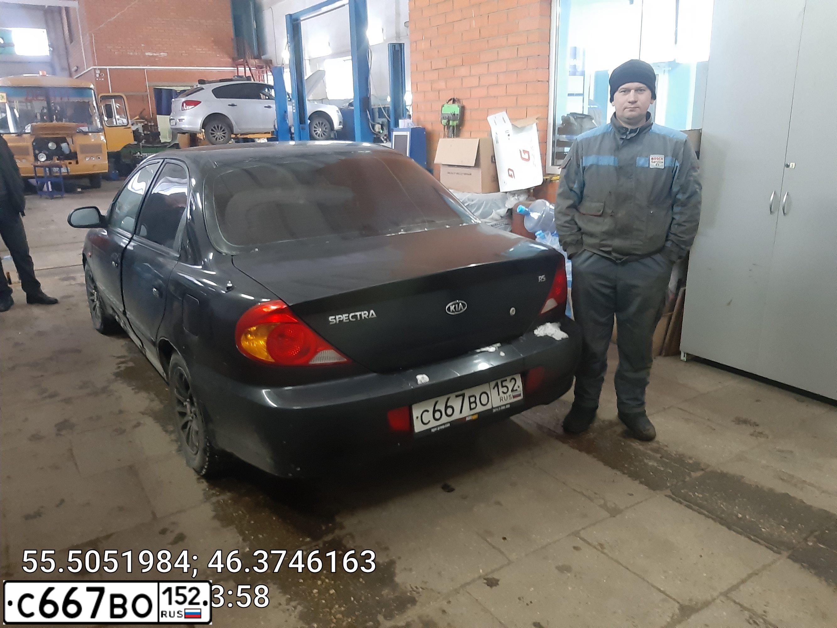 Фото автомобиля KIA SPECTRA, 2008 — госномер М207НА21. Цвет: ЧЕРНЫЙ