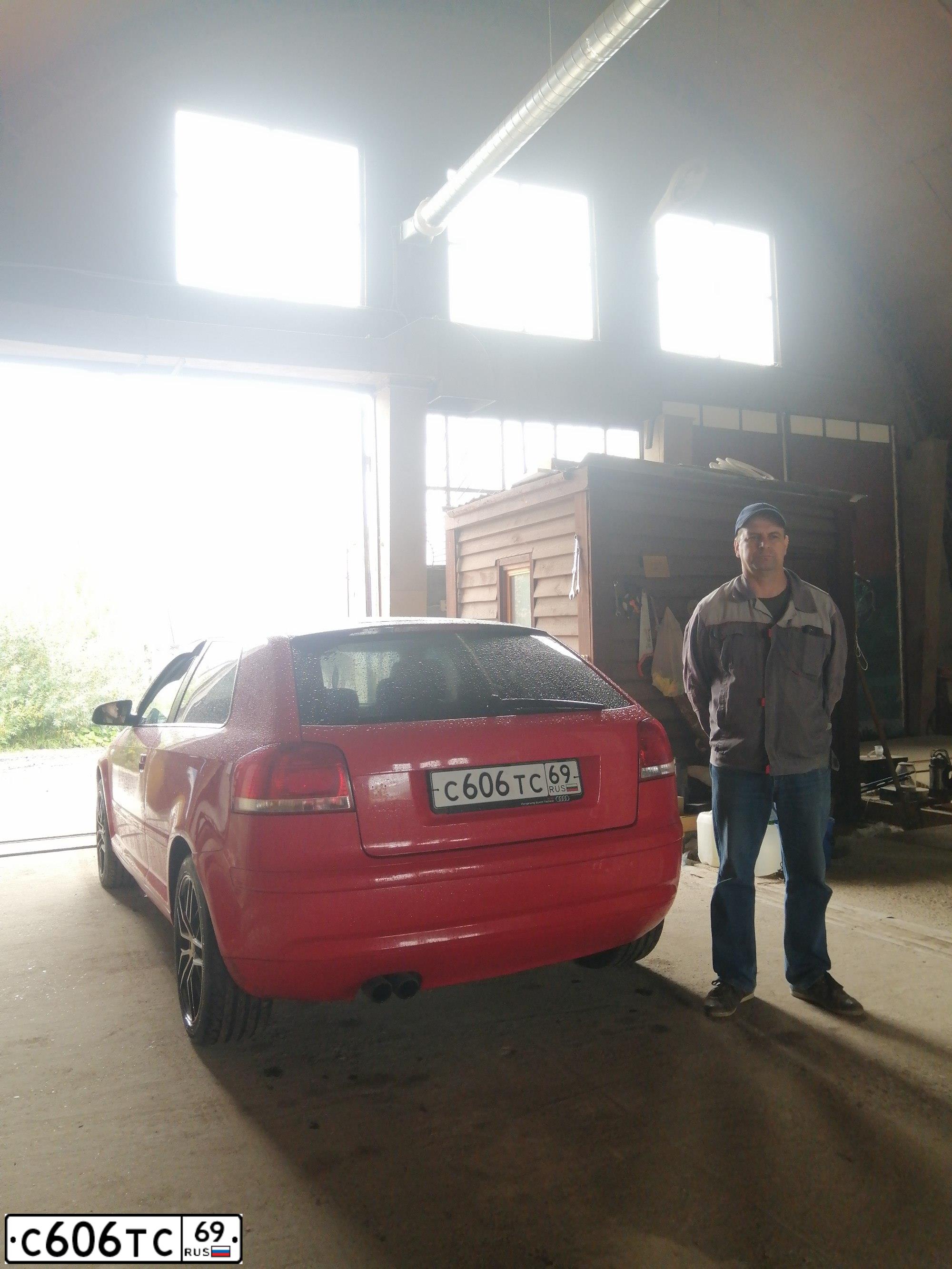 Фото автомобиля AUDI A3, 2007 — госномер С606ТС69. Цвет: Красный