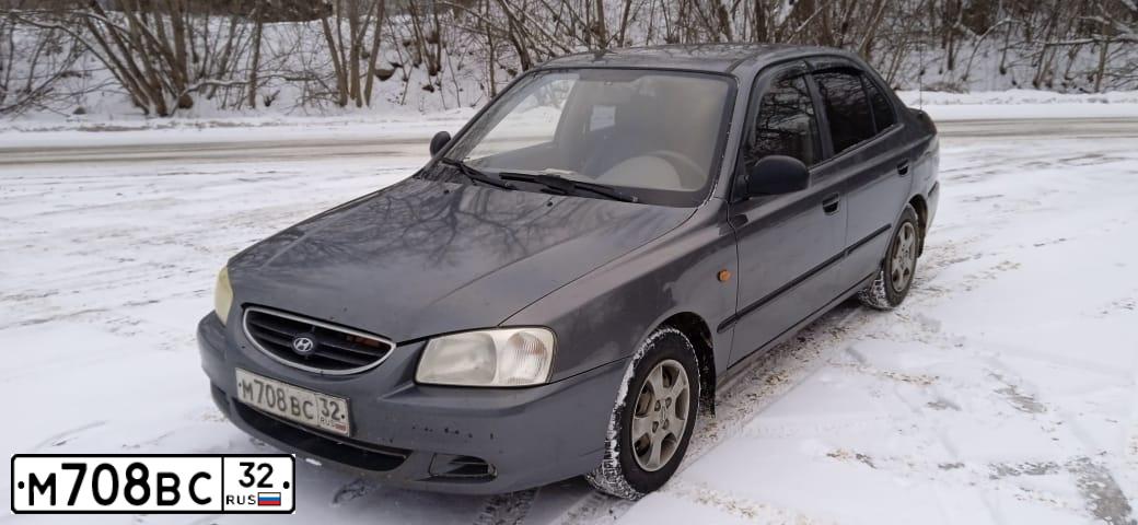 Фото автомобиля TAGAZ ACCENT, 2007 — госномер М708ВС32. Цвет: Серый