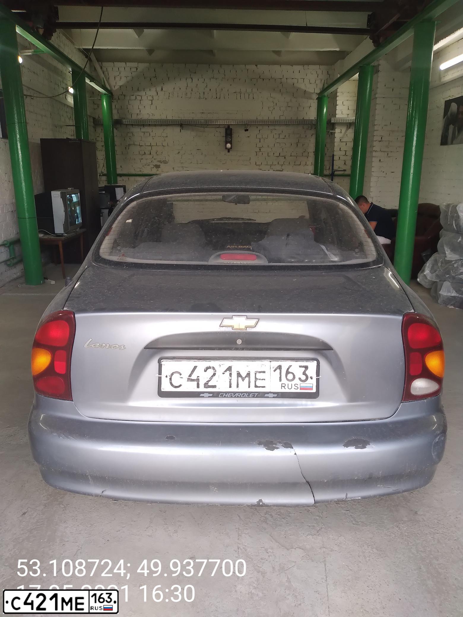 Фото автомобиля CHEVROLET LANOS, 2006 — госномер К324АН156. Цвет: Серебристый