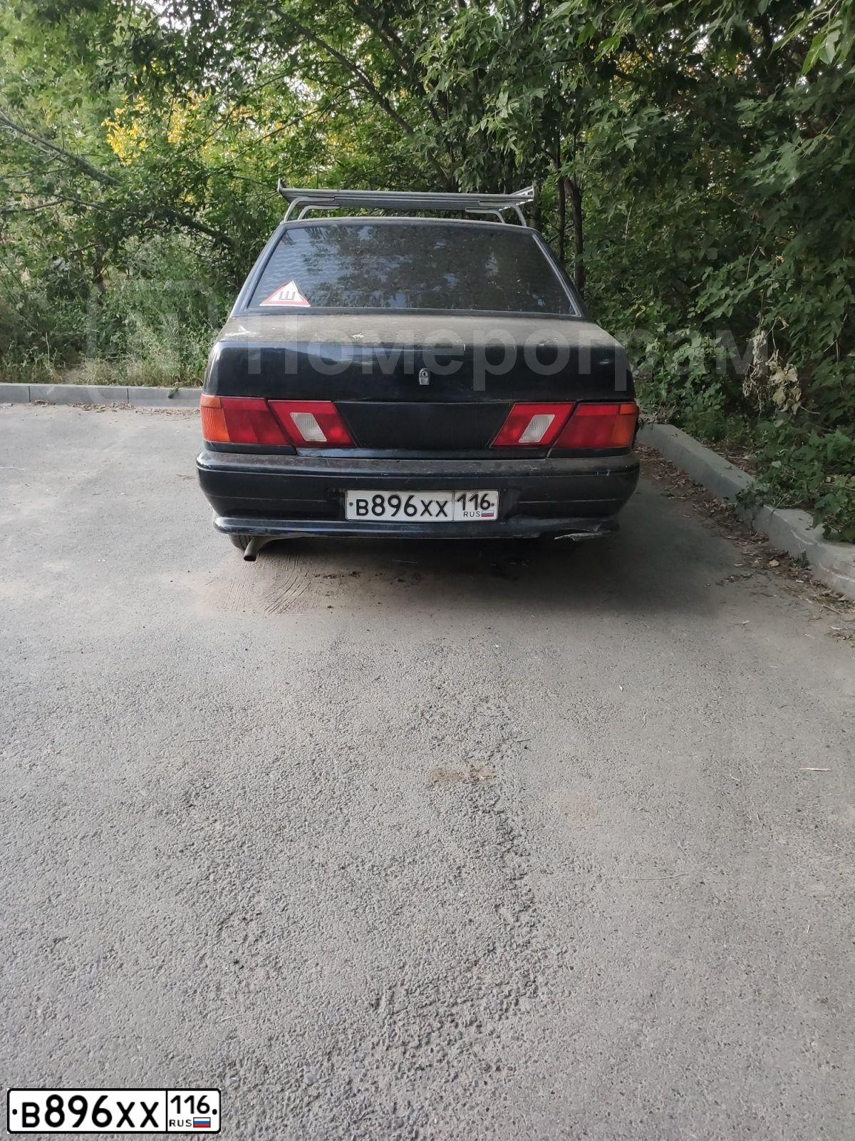 Фото автомобиля LADA 2115 SAMARA, 2010 — госномер В896ХХ116. Цвет: СИНЕ-ЧЕРНЫЙ