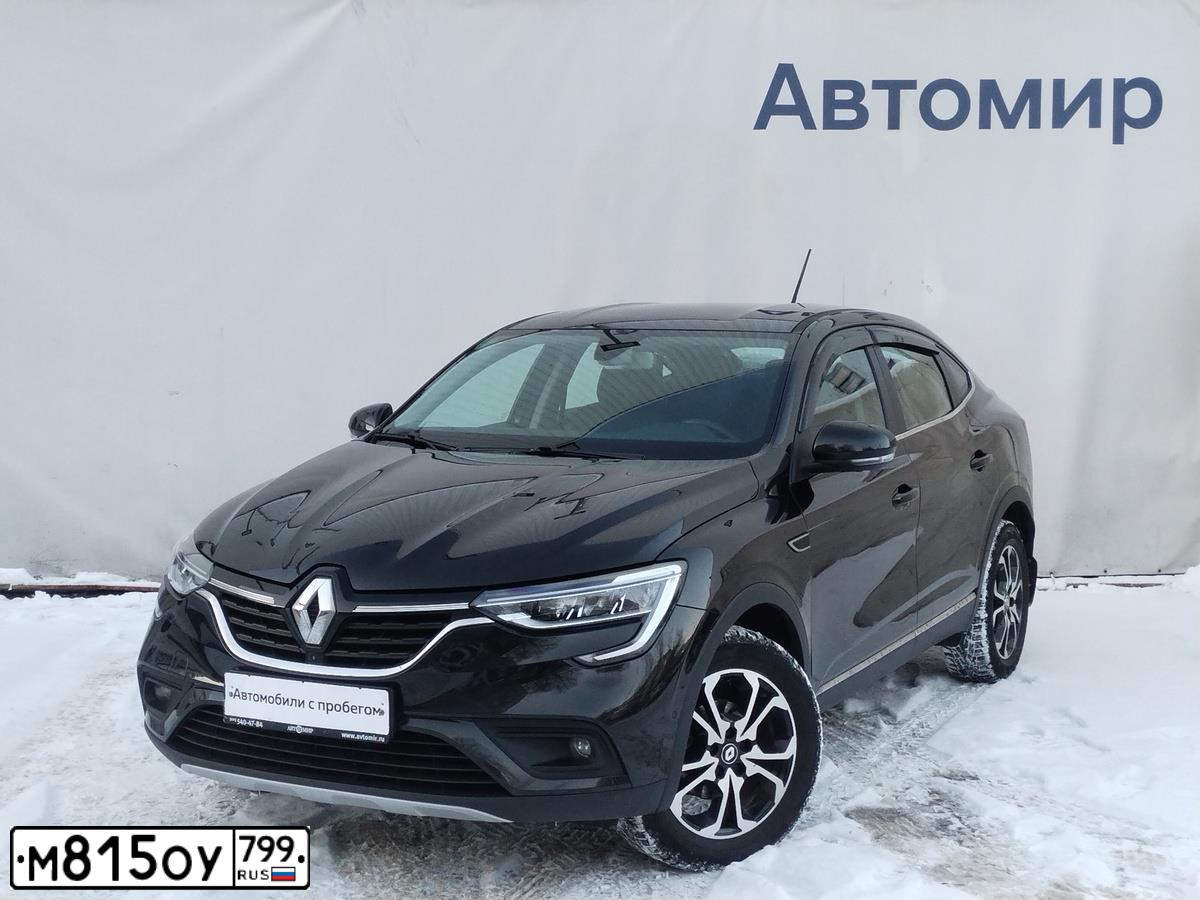 Фото автомобиля RENAULT ARKANA, 2019 — госномер В385ВР977. Цвет: ЧЕРНЫЙ